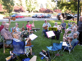 ukulele in park